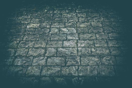 Brick Paving in Dark Contrasts with Vintage Style.