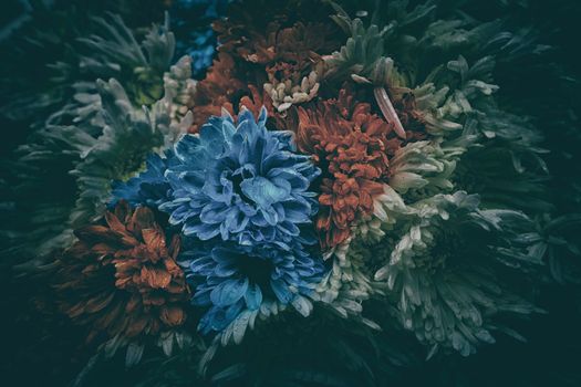 Colorful Flowers Background in Vintage Style.