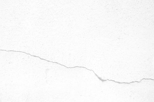 Cracked White Concrete Wall Background.