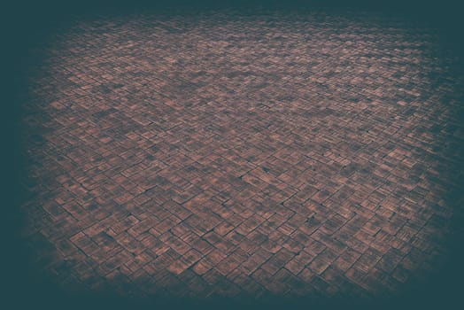 Brick Paving in Dark Contrasts with Vintage Style.