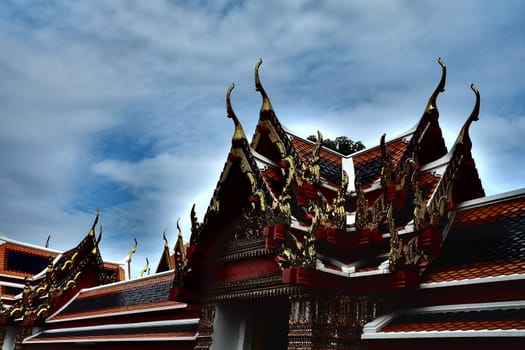 Close-up Thai Pavilion Roof.