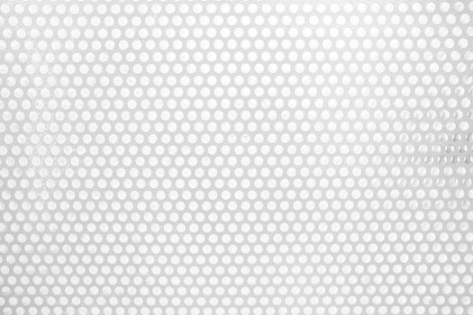 White Grunge Aluminum Circle Punch Background.