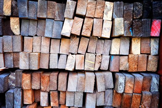 Stack of Wood Background.