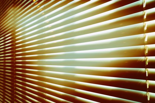 Window Blind with Sunlight Beam Background.