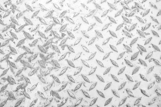 White Metal Diamond Plate Texture Background.