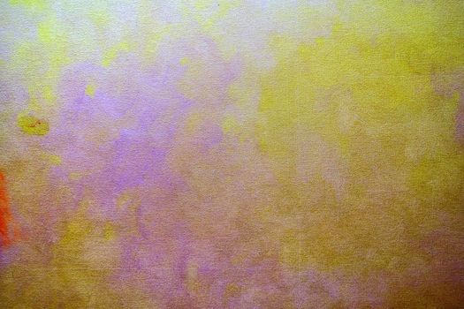 Grunge Golden Painting on Canvas Background.