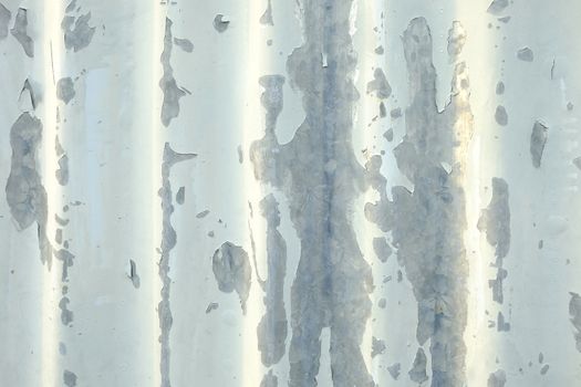 White Peeling Painted Zinc Wall Background.