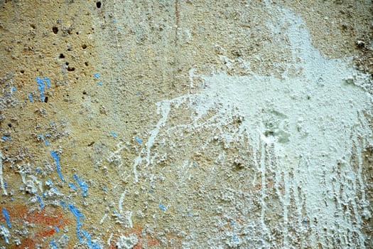 White Painting Splash on Concrete Wall Texture Background.