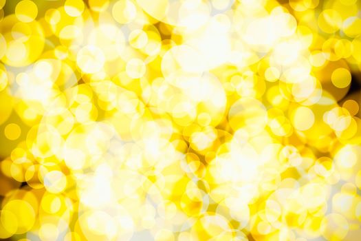Abstract Yellow Bokeh Background.
