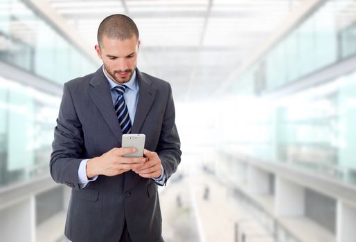 young business man on the phone, at the office