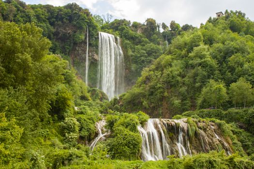 marmore waterfall the highest in europe in the valnerina province of terni