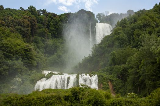 marmore waterfall the highest in europe in the valnerina province of terni