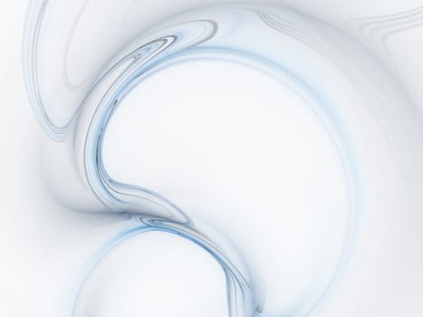 An abstract computer generated modern fractal design on dark background. Abstract fractal color texture. Digital art. Abstract Form & Colors. Abstract fractal element pattern for your design. Elegant curved ribbon on white background