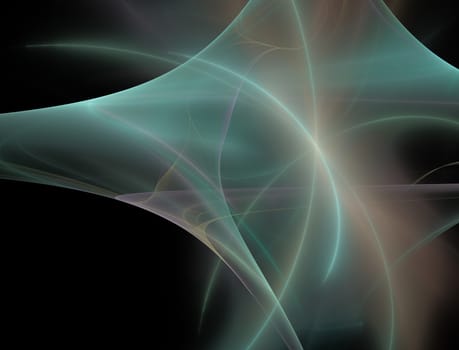 Elegant and stylish swirls on a dark background. An abstract computer generated modern fractal design on dark background. Abstract fractal color texture. Digital art. Abstract Form & Colors. Abstract fractal element pattern for your design.