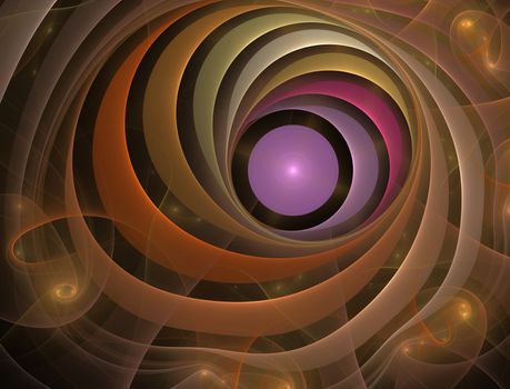 Elementary Particles series. Interplay of abstract fractal forms on the subject of nuclear physics. The collision of elementary particles. Interaction of physical particles. Quantum Vacuum Fluctuations. Higgs boson fractal, computer generated abstract background