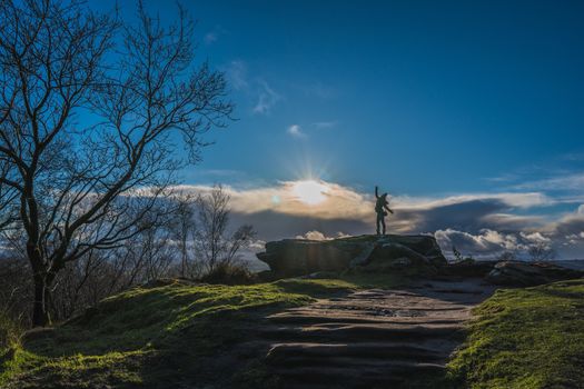 Brimham Rocks National Park in North Yorkshire England on a Sunny Day