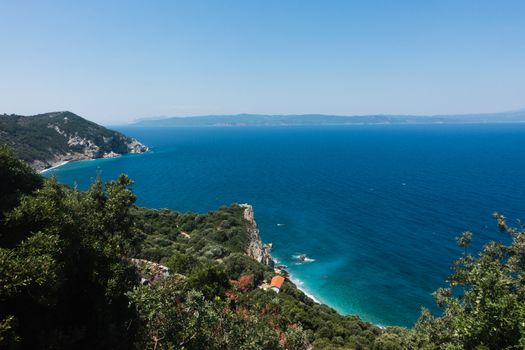 The beautiful Skiathos Coast in Greece