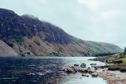 A beautiful landscape shot of Wast-water in the Lake District, England, UK