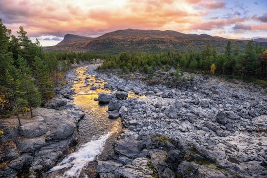 Sjoa river near Gjendesheim, Jotunheim National Park, Norway.