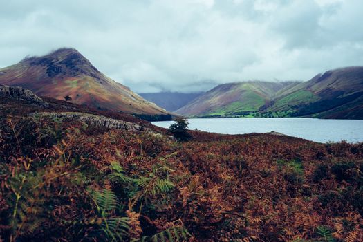 A beautiful landscape shot of Wast-water in the Lake District, England, UK