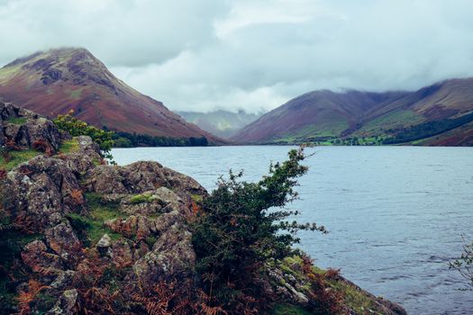 A beautiful landscape shot of Wast-water in the Lake District, England, UK