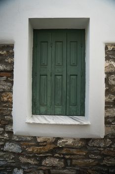 A traditional Greek street in Skiathos