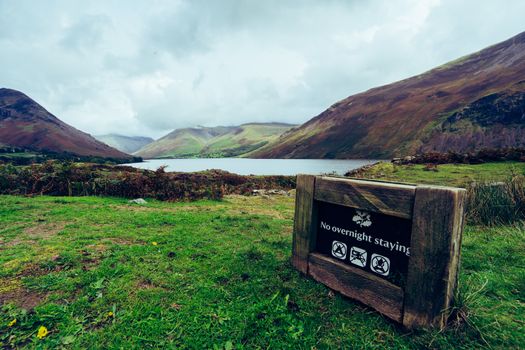 A beautiful landscape shot of Wast-water in the Lake District, England, UK