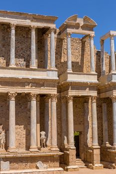 Antique Roman Theatre in Merida, Spain. Built by the Romans in end of the 1st century