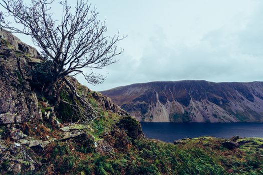 A beautiful landscape shot of Wast-water in the Lake District, England, UK