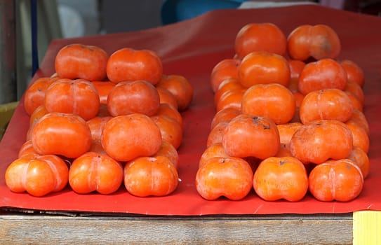 Bright orange persimmons are a popular autumn fruit in Taiwan