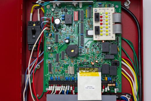 control voltage switchboard with circuit breakers for main swith 
