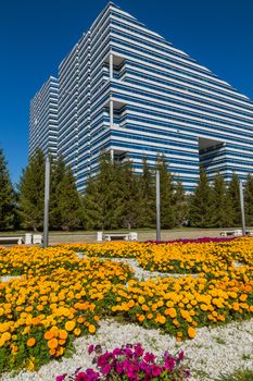 Nur-Sultan, Kazakhstan - Modern office buildings at the Nurzhol boulevard, Nur-Sultan, Astana; Kazakhstan