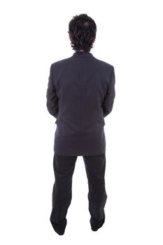 Back view of a business man, isolated