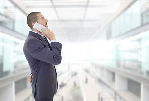 worried business man on the phone, at the office