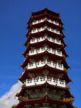 The famous Ci En Pagoda on the shores of Sun Moon Lake