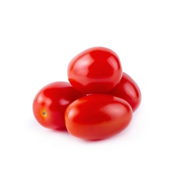 Red ripe tomatoes isolated on a white background