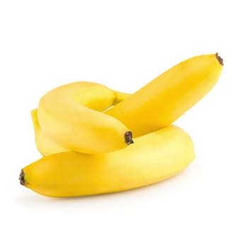 Bunch of bananas isolated on a white background.