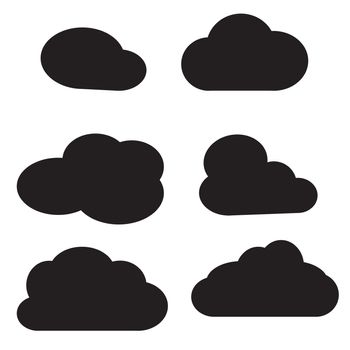 cloud icon on white background. flat style. cloud icon for your web site design, logo, app, UI. cloud symbol. set cloud sign. 