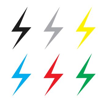 lightning bolt icon on white background. flat style. lightning bolt icon for your web site design, logo, app, UI. electric power symbol. Flash sign.  