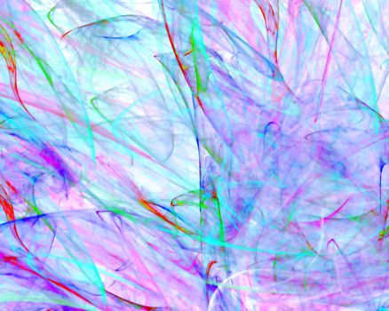 Random transparent colors and gradients give the illusion of an underwater scene
