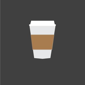 Disposable coffee cup icon on white background. flat style. coffee cup sign..