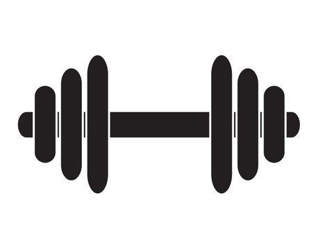 dumbbell icon on white background. flat style. dumbbell icon for your web site design, logo, app, UI. dumbbell for gym symbol.