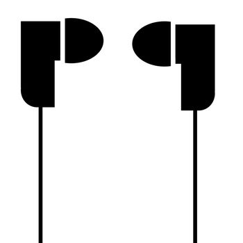 earphones icon on white background. flat style. earphones icon for your web site design, logo, app, UI. headset earphones symbol. 