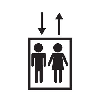 elevator icon on white background. elevator sign. flat style.