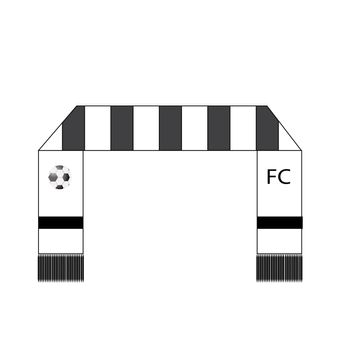 Football fans scarf icon on white background, Football fans scarf symbol.