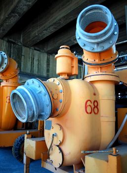 Large pumps and machines for sewage collection