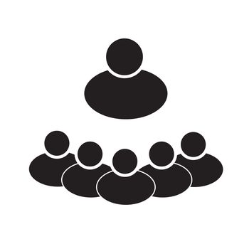 groups of people icon on white background. flat style. groups of people icon for your web site design, logo, app, UI.  people symbol. team sign. 