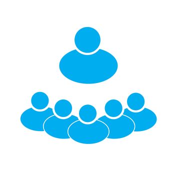 groups of people icon on white background. flat style. groups of people icon for your web site design, logo, app, UI.  people symbol. team sign. 