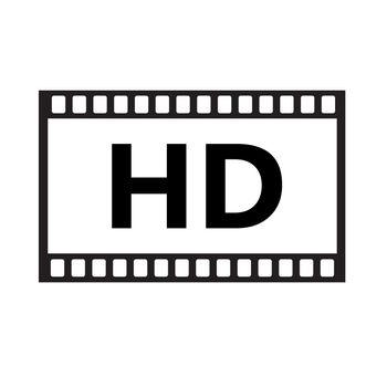 hd video icon on white background. flat style. hd video icon for your web site design, logo, app, UI. video symbol. 