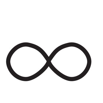 Infinity symbol Isolated on White Background. Limitless sign. infinity icon for your web site design, logo, app, UI. flat style. infinity symbol